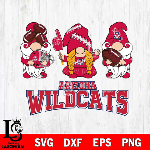 Arizona Wildcats 3 Gnomes Football Svg Eps Dxf Png File, Digital Download, Instant Download