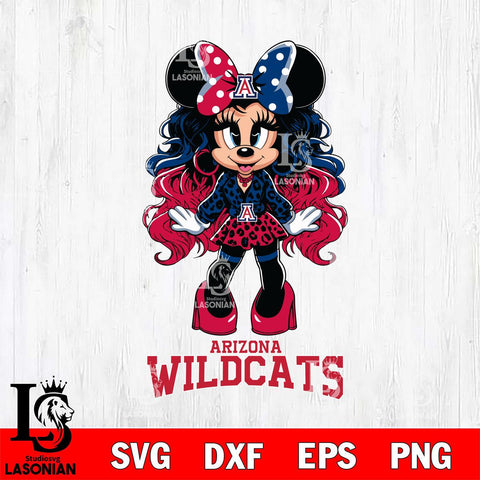 Arizona Wildcats Beauty Minnie Mouse Svg Eps Dxf Png File, Digital Download, Instant Download