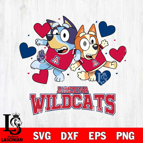 Arizona Wildcats Bluey & Bingo 10 Svg Eps Dxf Png File, NCAA svg, Digital Download, Instant Download