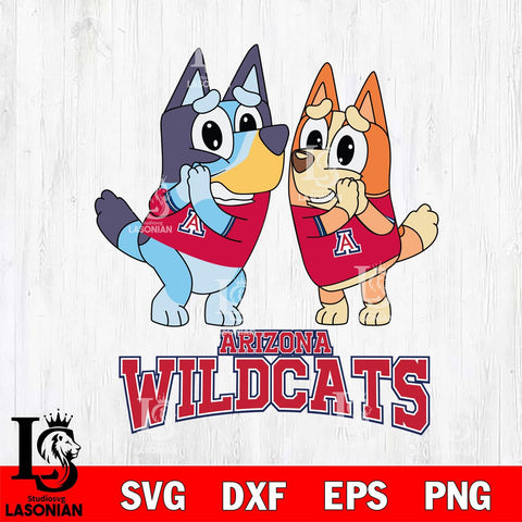 Arizona Wildcats Bluey & Bingo 5 Svg Eps Dxf Png File, NCAA svg, Digital Download, Instant Download