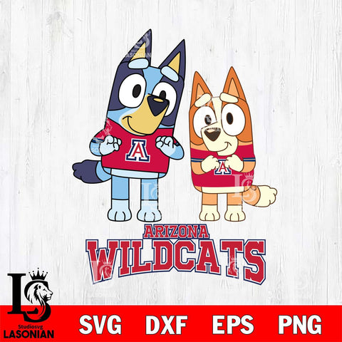 Arizona Wildcats Bluey & Bingo 6 Svg Eps Dxf Png File, NCAA svg, Digital Download, Instant Download