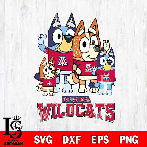 Arizona Wildcats Bluey & Bingo 7 Svg Eps Dxf Png File, NCAA svg, Digital Download, Instant Download