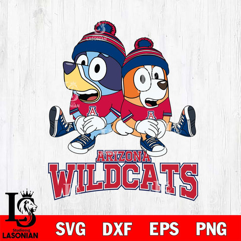 Arizona Wildcats Bluey & Bingo 8 Svg Eps Dxf Png File, NCAA svg, Digital Download, Instant Download