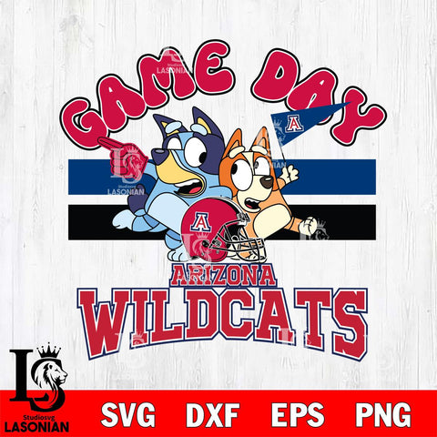 Arizona Wildcats Bluey & Bingo 9 Svg Eps Dxf Png File, NCAA svg, Digital Download, Instant Download