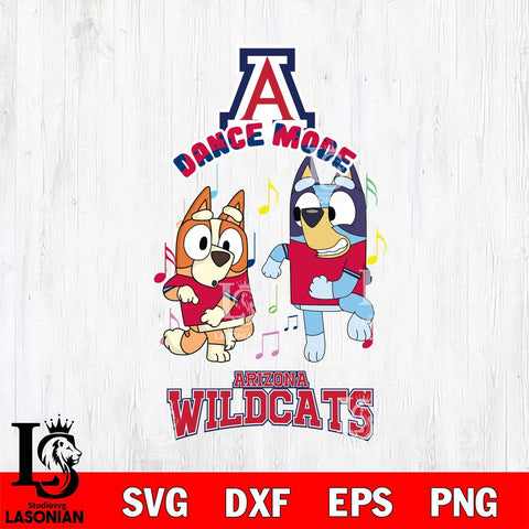 Arizona Wildcats Bluey Bingo Dance Mode Svg Eps Dxf Png File, NCAA svg, Digital Download, Instant Download