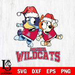 Arizona Wildcats Bluey Christmas Holiday Svg Eps Dxf Png File, Digital Download