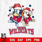 Arizona Wildcats Bluey Christmas NFL Svg Eps Dxf Png File, Digital Download