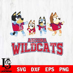 Arizona Wildcats Bluey Dance Mode Squats Svg Eps Dxf Png File, Digital Download, Instant Download