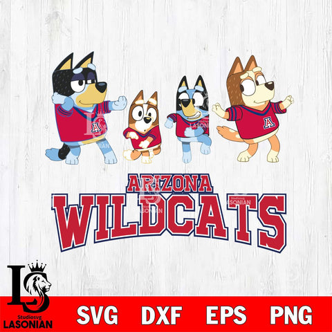 Arizona Wildcats Bluey Dance Mode Squats Svg Eps Dxf Png File, Digital Download, Instant Download