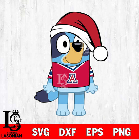 Arizona Wildcats Bluey Dog Christmas Svg Eps Dxf Png File, Digital Download, Instant Download