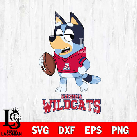 Arizona Wildcats Bluey Football Sport Svg Eps Dxf Png File, Digital Download ,Instant Download, Cricut File