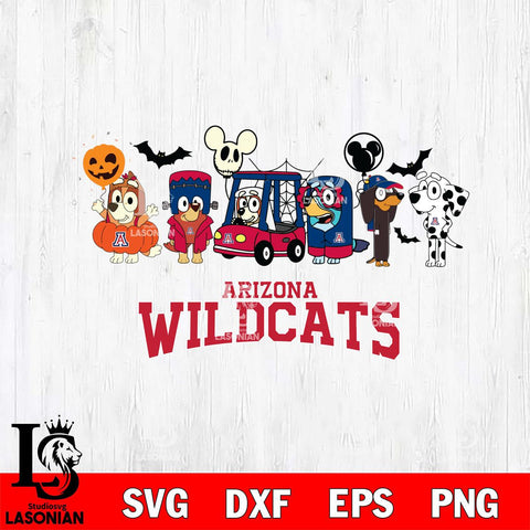 Arizona Wildcats Bluey Halloween Svg Eps Dxf Png File, Digital Download, Instant Download