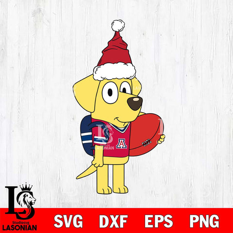 Arizona Wildcats Bluey Lucky Christmas Svg Eps Dxf Png File, Digital Download, Instant Download