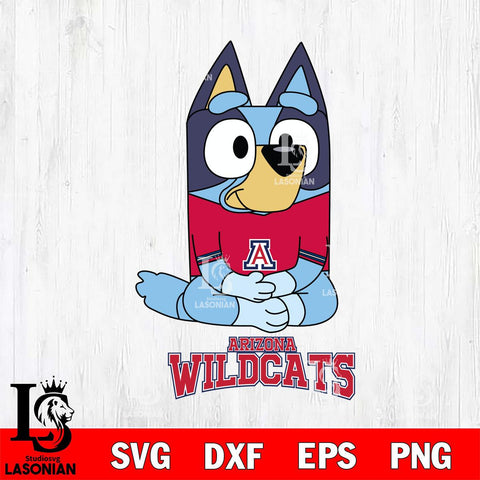 Arizona Wildcats Bluey Styles Football Svg Eps Dxf Png File,NCAA Svg Files,Bluey svg ,Digital Download ,Instant Download, Cricut File