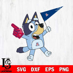 Arizona Wildcats Bluey flag Svg Eps Dxf Png File, Digital Download, Instant Download