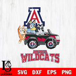 Arizona Wildcats Bluey friends car Svg Eps Dxf Png File, NCAA svg, Digital Download, Instant Download