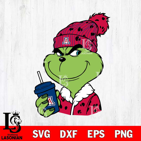 Arizona Wildcats Boujee Grinch 3 Svg Eps Dxf Png File, Digital Download, Instant Download