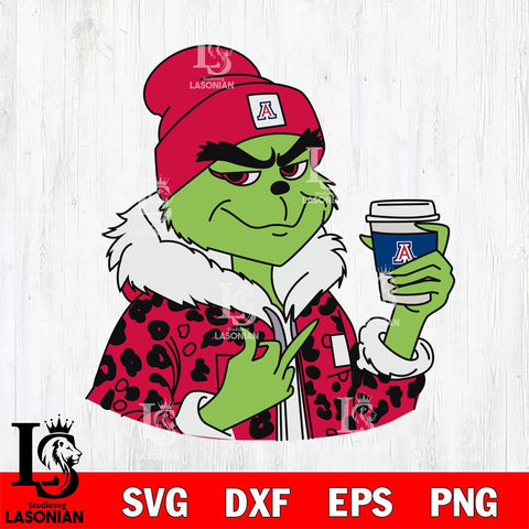 Arizona Wildcats Boujee Grinch 7 Svg Eps Dxf Png File, Digital Download, Instant Download