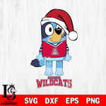 Arizona Wildcats Christmas Bluey Sport Cut Files,Bluey Cricut,Christmas Svg , Bluey svg , Digital Download, dxf eps png pdf file