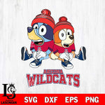 Arizona Wildcats Christmas Bluey & Bingo Sit Cut Files,Bluey Cricut,Christmas Svg , Bluey svg , Digital Download, dxf eps png pdf file