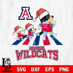 Arizona Wildcats Christmas Family Bluey Walking Cut Files,Bluey Cricut,Christmas Svg , Bluey svg , Digital Download, dxf eps png pdf file