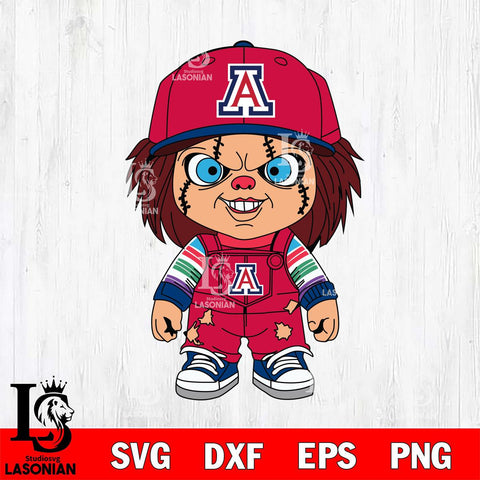 Arizona Wildcats Chucky Football Horror Halloween Svg Eps Dxf Png File, NCAA svg, Digital Download, Instant Download