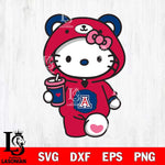 Arizona Wildcats Cute Hello Kitty Svg Eps Dxf Png File, Digital Download, Instant Download