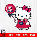 Arizona Wildcats Cute Hello Kitty 2 Svg Eps Dxf Png File, Digital Download, Instant Download