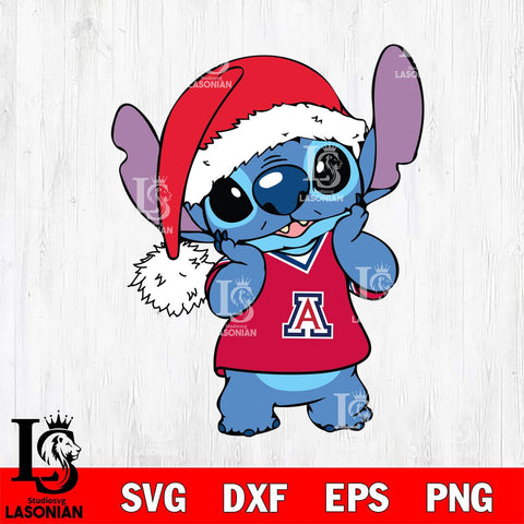 Arizona Wildcats Cute Stitch Christmas Svg Eps Dxf Png File, Digital Download, Instant Download