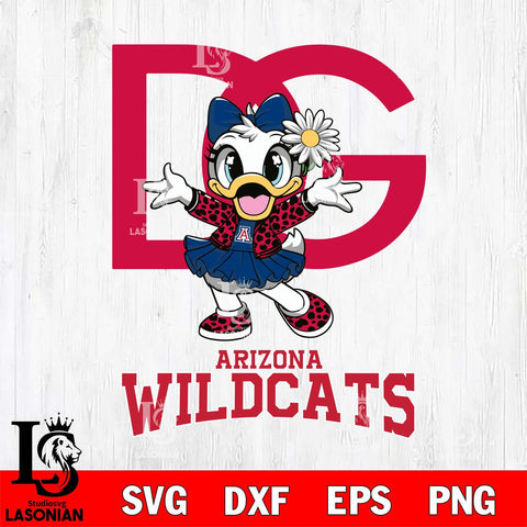 Arizona Wildcats Dolce And Gabbana Daisy Duck Disney Svg Eps Dxf Png File, Digital Download, Instant Download