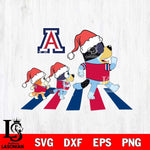 Arizona Wildcats Family Bluey Walking Christmas Svg Eps Dxf Png File, Digital Download, Instant Download