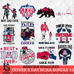 Arizona Wildcats Fathers Day NCAA Bundle 12 Svg Eps Dxf Png File, Digital Download, Instant Download