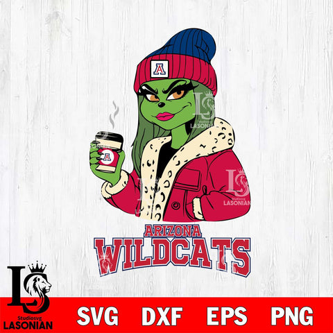 Arizona Wildcats Girls Grinch Bougie Svg Eps Dxf Png File, Digital Download, Instant Download