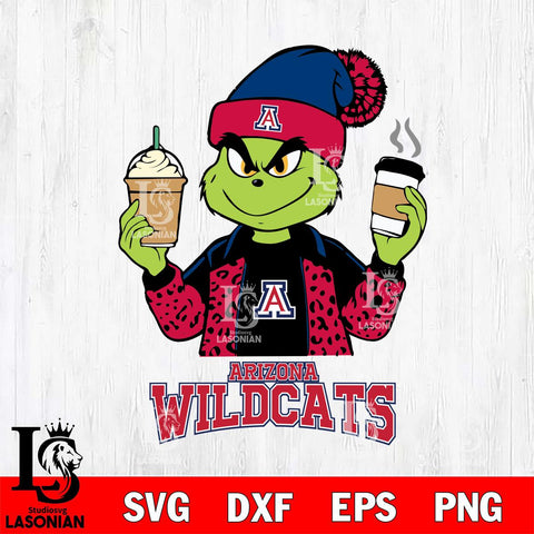 Arizona Wildcats Grinch 2 coffee Svg Eps Dxf Png File, Digital Download, Instant Download