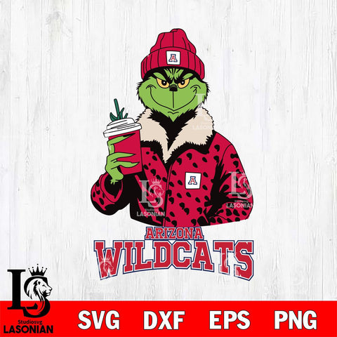 Arizona Wildcats Grinch Christmas Cut Files Cricut, Svg Dxf Eps Png file, Digital download , Silhouette