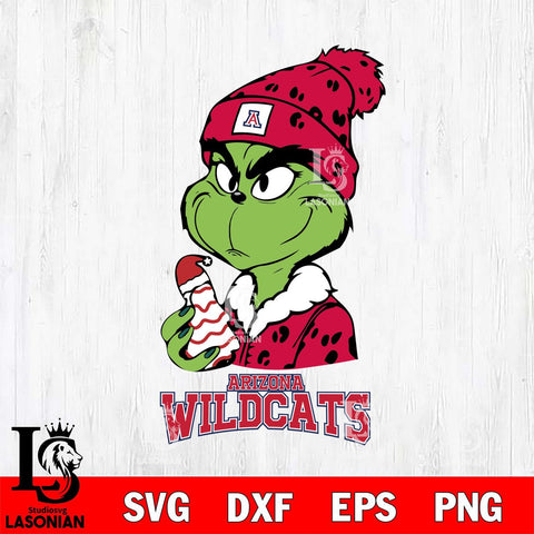 Arizona Wildcats Grinch Tree Cake Svg Eps Dxf Png File, Digital Download, Instant Download