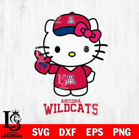 Arizona Wildcats Hello Kitty Best Fan Svg Eps Dxf Png File, Digital Download, Instant Download