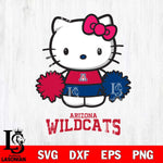 Arizona Wildcats Hello Kitty Cheerleader 2 Svg Eps Dxf Png File, Digital Download, Instant Download