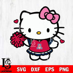 Arizona Wildcats Hello Kitty Cheerleader 6 Svg Eps Dxf Png File, Digital Download, Instant Download