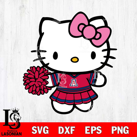 Arizona Wildcats Hello Kitty Cheerleader 8 Svg Eps Dxf Png File, Digital Download, Instant Download