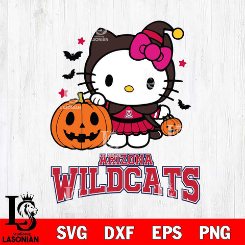 Arizona Wildcats Hello Kitty Horror 1 Svg Eps Dxf Png File, Digital Download