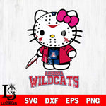 Arizona Wildcats Hello Kitty Horror 3 Svg Eps Dxf Png File, Digital Download