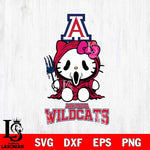 Arizona Wildcats Hello Kitty Horror 4 Svg Eps Dxf Png File, Digital Download