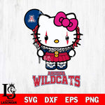 Arizona Wildcats Hello Kitty Horror 7 Svg Eps Dxf Png File, Digital Download