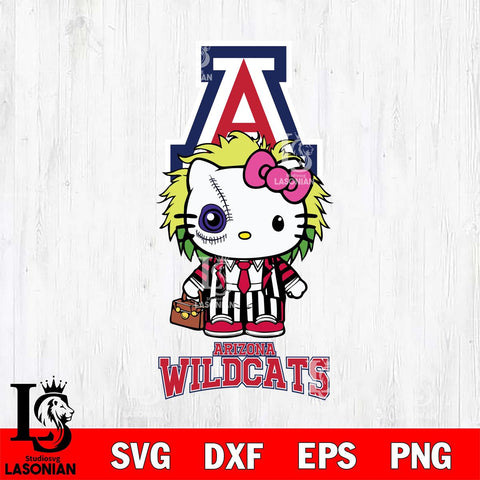 Arizona Wildcats Hello Kitty Horror 8 Svg Eps Dxf Png File, Digital Download