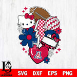 Arizona Wildcats Hello Kitty NCAA 2 Svg Eps Dxf Png File, Digital Download, Instant Download