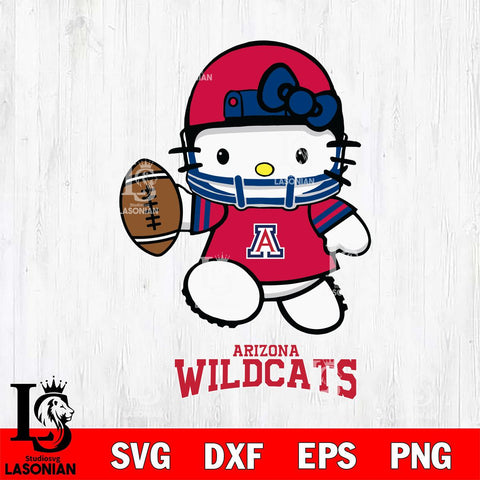 Arizona Wildcats Hello Kitty NCAA 4 Svg Eps Dxf Png File, Digital Download, Instant Download