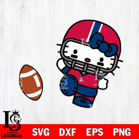 Arizona Wildcats Hello Kitty sport 12 Svg Eps Dxf Png File, NCAA svg, Digital Download, Instant Download