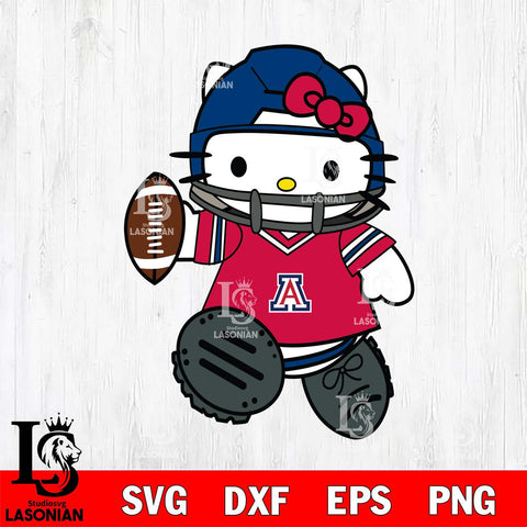 Arizona Wildcats Hello Kitty sport Svg Eps Dxf Png File, NCAA svg, Digital Download, Instant Download