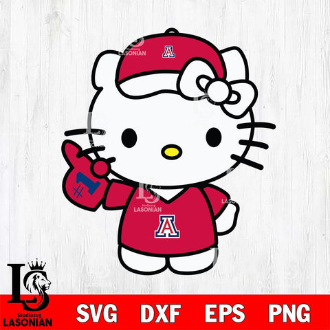 Arizona Wildcats Hello Kitty sport 5 Svg Eps Dxf Png File, NCAA svg, Digital Download, Instant Download